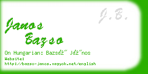 janos bazso business card